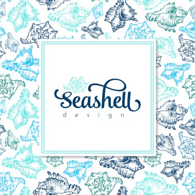 Kroki seashell kartı şablonu