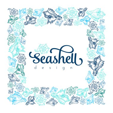 Kroki seashell kartı şablonu