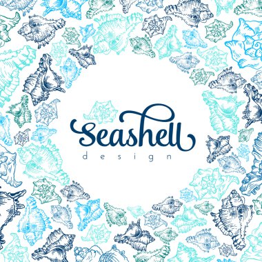 Kroki seashell kartı şablonu
