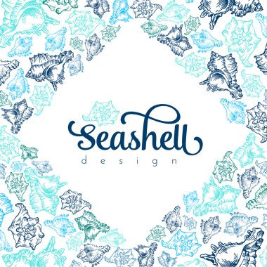 Kroki seashell kartı şablonu
