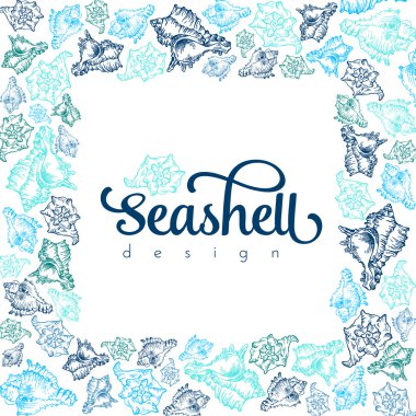 Kroki seashell kartı şablonu