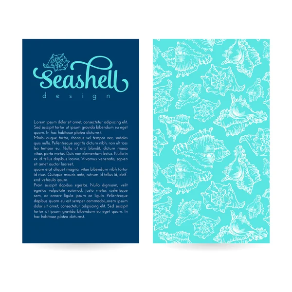 Kroki seashell kartı şablonu