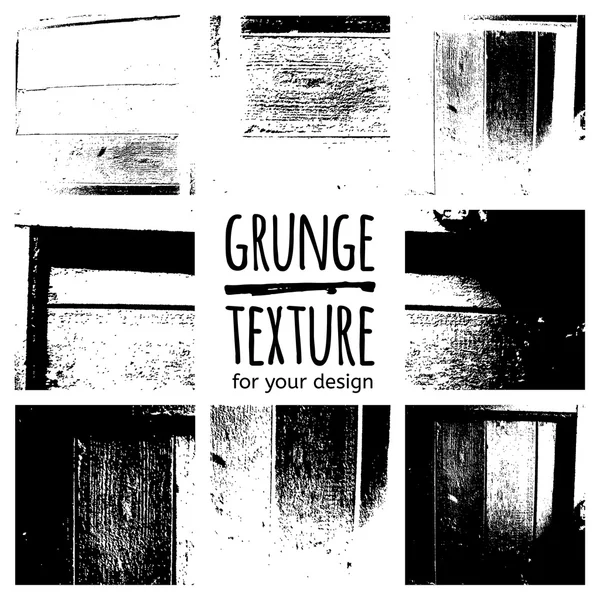 Textures noires Grunge — Image vectorielle