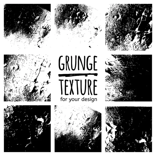 Grunge texturas pretas — Vetor de Stock