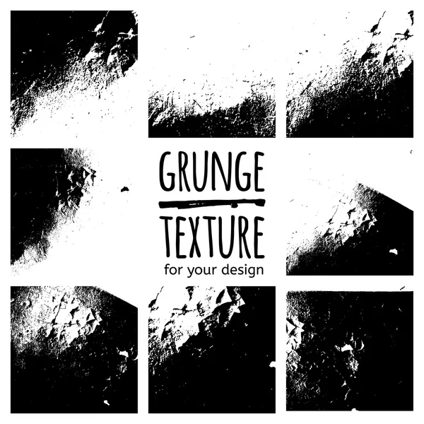 Grunge siyah dokular — Stok Vektör