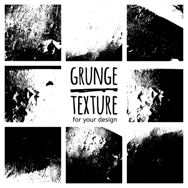 Textures noires Grunge — Image vectorielle