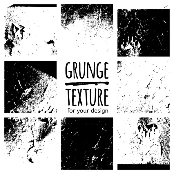 Grunge texturas negras — Vector de stock