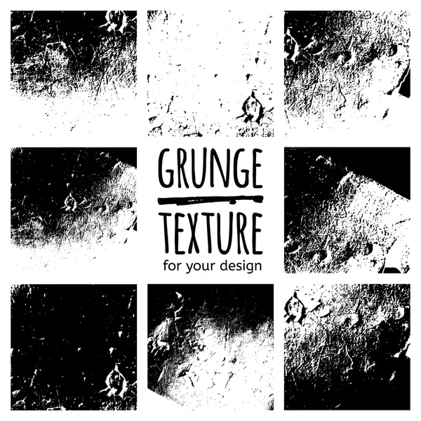 Grunge texturas pretas — Vetor de Stock