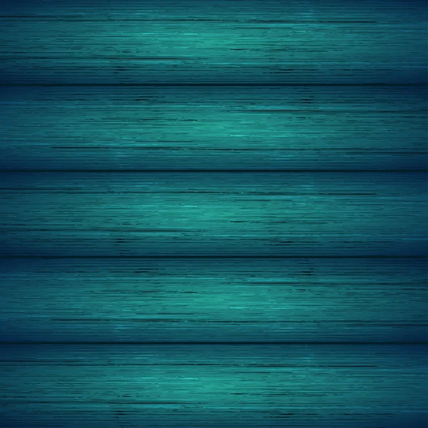 Tablones de madera azul turquesa oscuro — Vector de stock