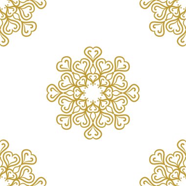 Altın vintage dekor seamless modeli