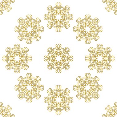 Altın vintage dekor seamless modeli