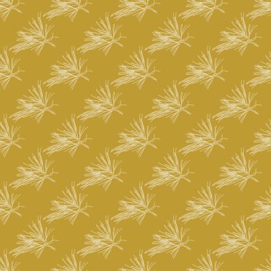 Altın çam dalları seamless modeli