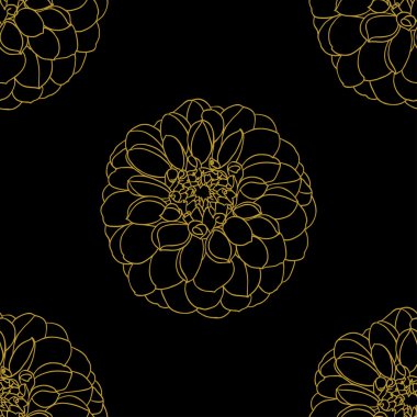 Altın Şakayık dekor seamless modeli