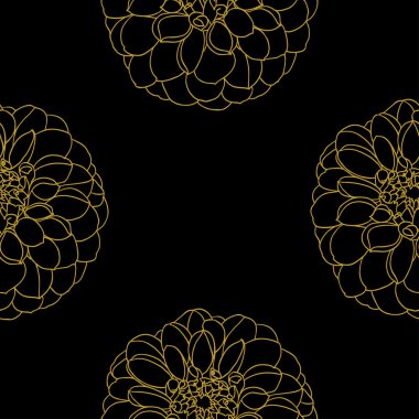 Altın Şakayık dekor seamless modeli