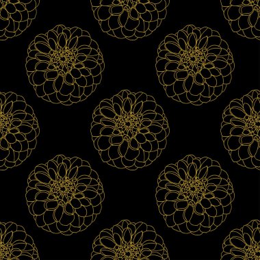 Altın Şakayık dekor seamless modeli