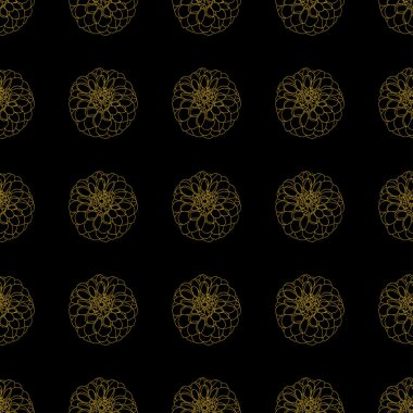 Altın Şakayık dekor seamless modeli