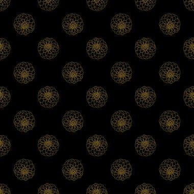 Altın Şakayık dekor seamless modeli