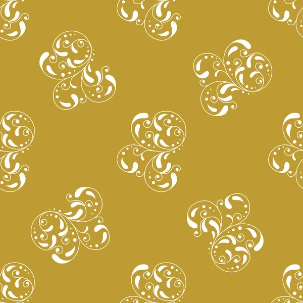 Golden vintage damask decor — Stock Vector
