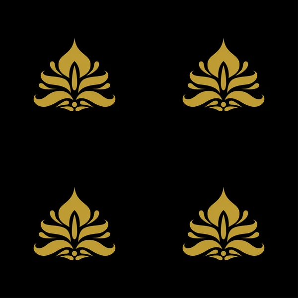 金色复古织锦缎装饰 — 图库矢量图片