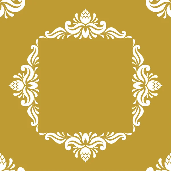 Διακόσμηση Δαμασκηνό Χρυσή vintage — Διανυσματικό Αρχείο