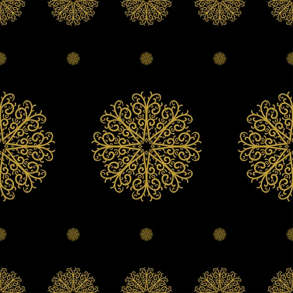 Décor vintage doré motif sans couture — Image vectorielle