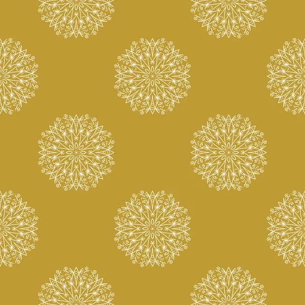 Golden vintage decor seamless pattern — Stock Vector