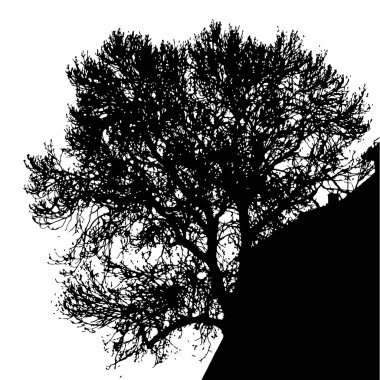 Silhouette of tree clipart