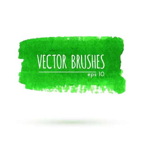 Green watercolor banner — Stock Vector