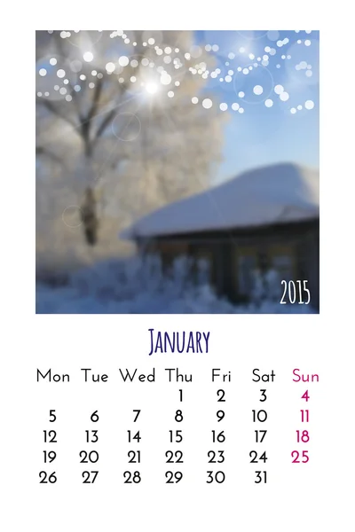 Calendario 2015 — Archivo Imágenes Vectoriales