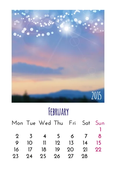 Calendrier 2015 — Image vectorielle