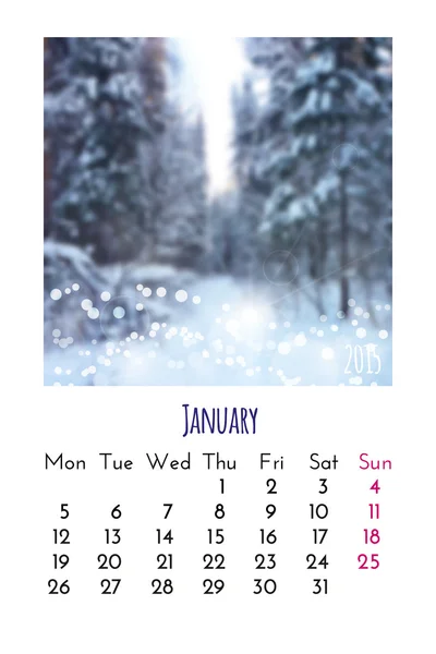 Ημερολόγιο 2015 — Διανυσματικό Αρχείο