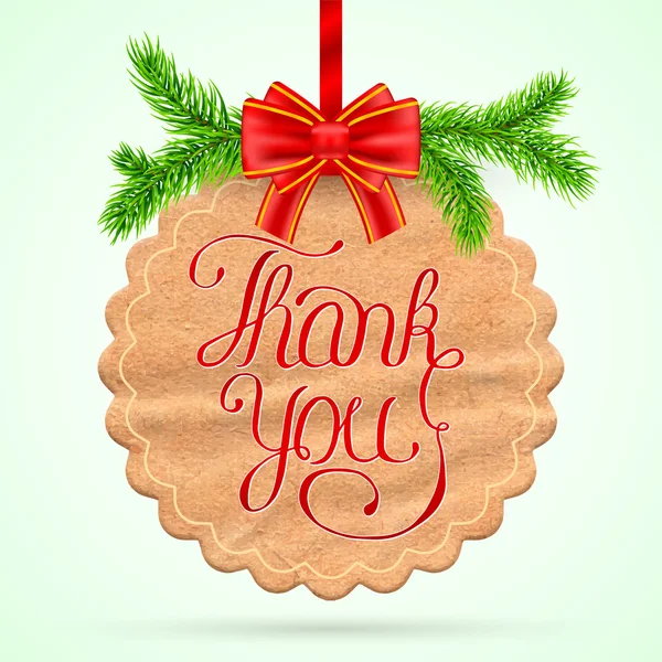 Christmas Thank you card — Stock Vector