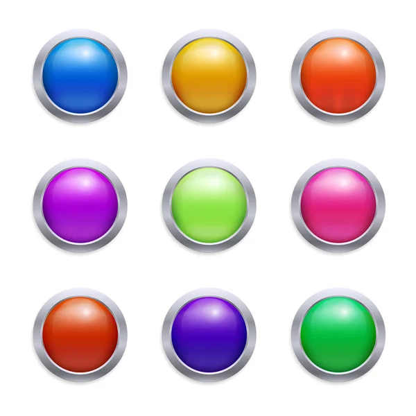 Glossy buttons — Stock Vector