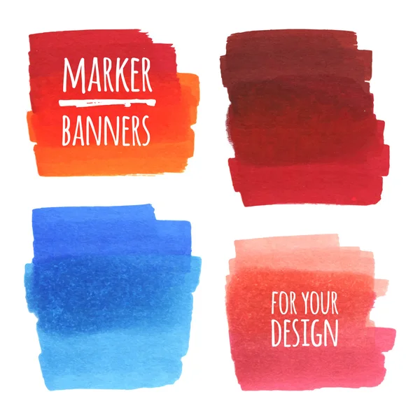 Marker afiş, çizgiler ve lekeler