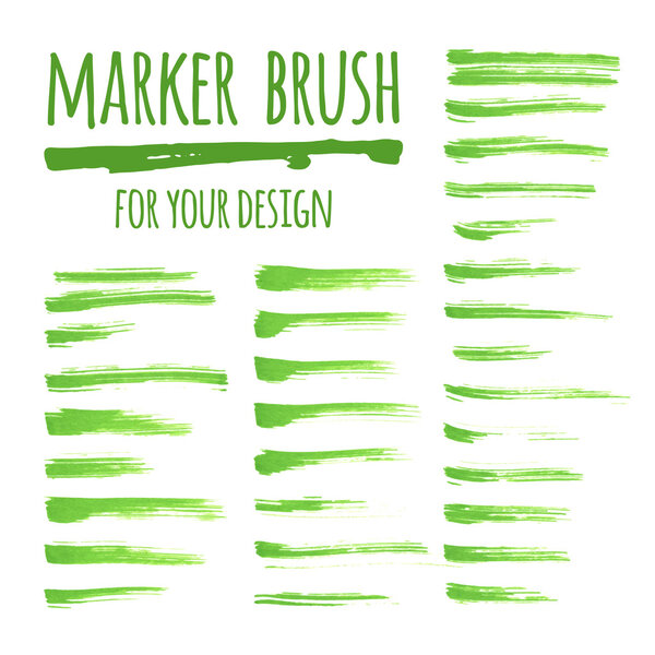 Marker banners, brush, lines and stains