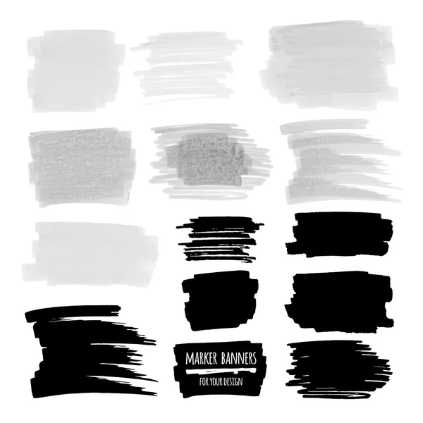 Marker afiş, çizgiler ve lekeler