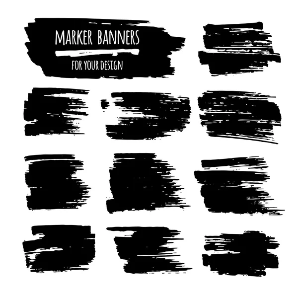 Marker afiş, çizgiler ve lekeler