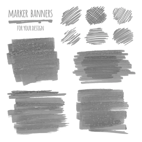 Marker afiş, çizgiler ve lekeler