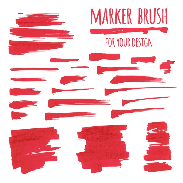 Marker afiş, fırça, çizgiler ve lekeler