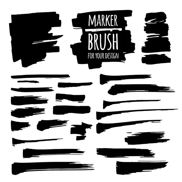 Marker afiş, fırça, çizgiler ve lekeler