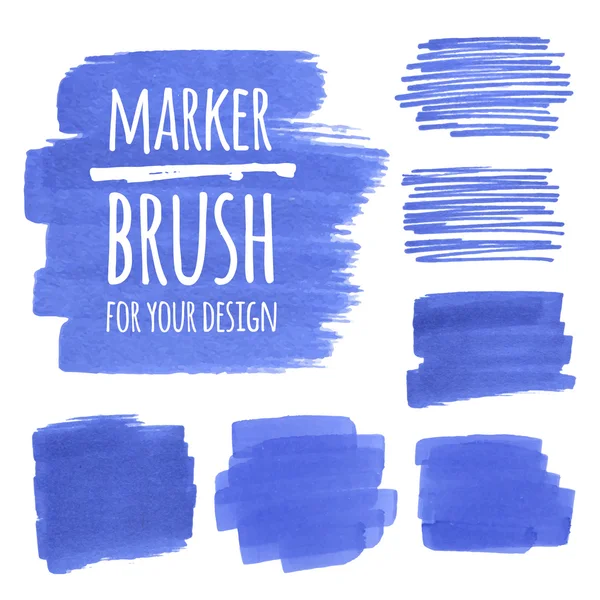 Marker afiş, fırça, çizgiler ve lekeler