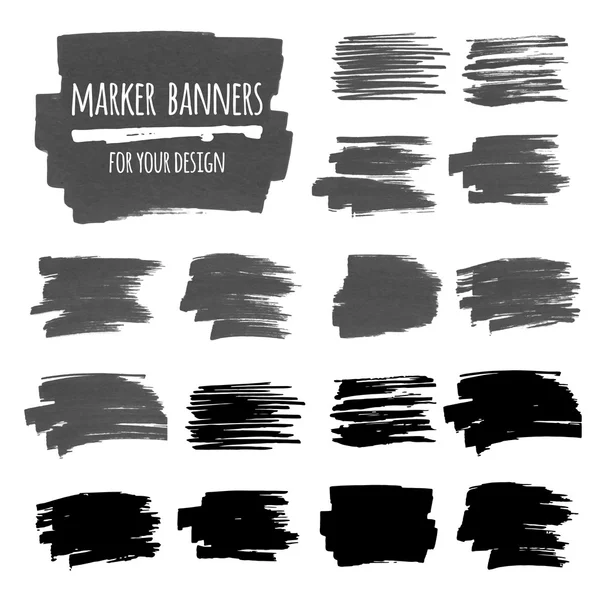 Marker afiş, çizgiler ve lekeler