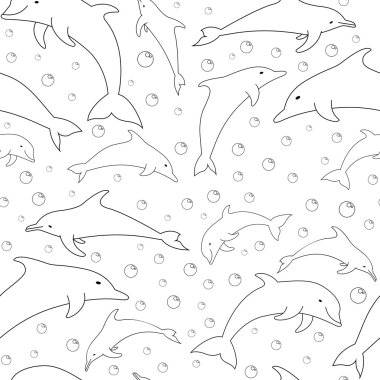 Yunuslar siluetleri desen