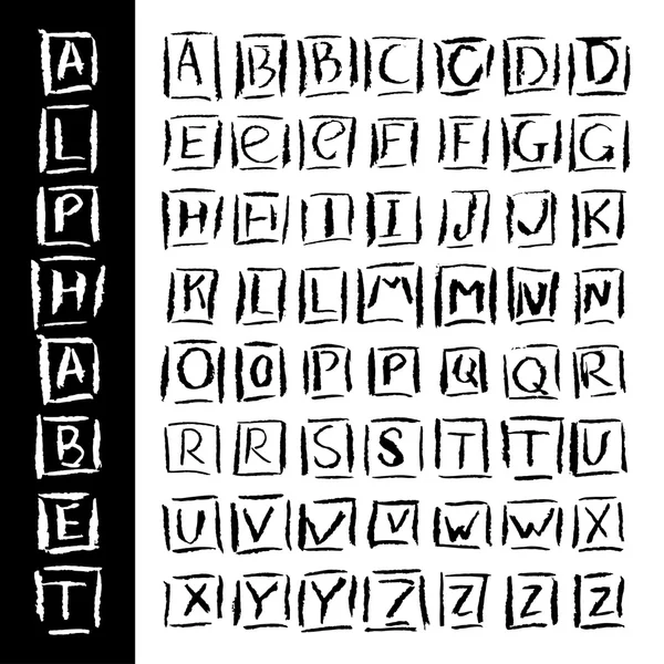Алфавит в шрифте каллиграфии — стоковый вектор