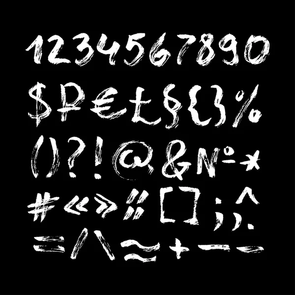 Typografische Zahlen und Symbole — Stockvektor
