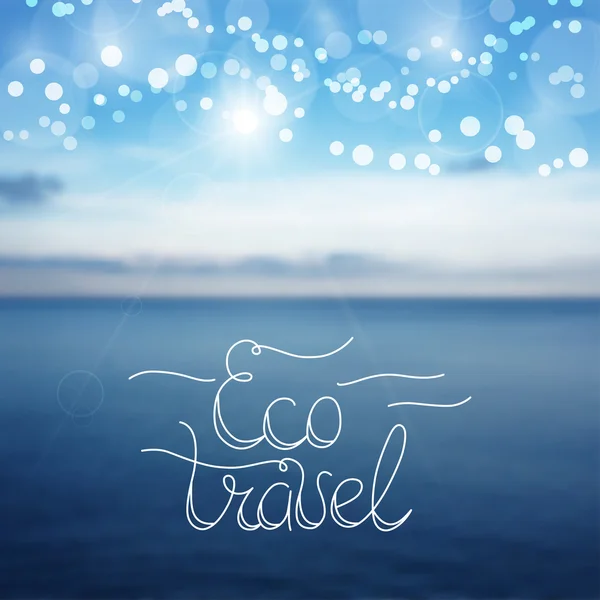 Eco design lettering viaggio — Vettoriale Stock