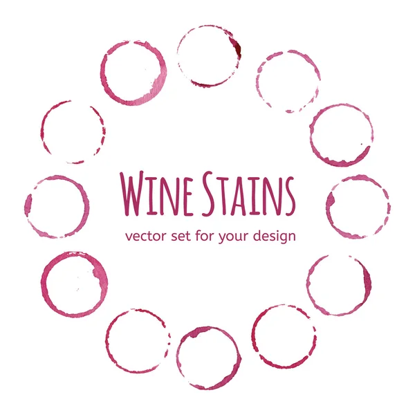 Red wine stains — Stock Vector