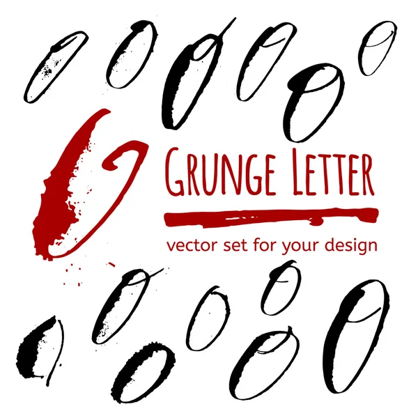 Grunge inO lettres — Image vectorielle