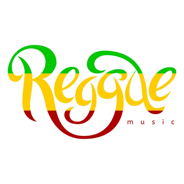 Lettering poster in reggae style — Stock Vector