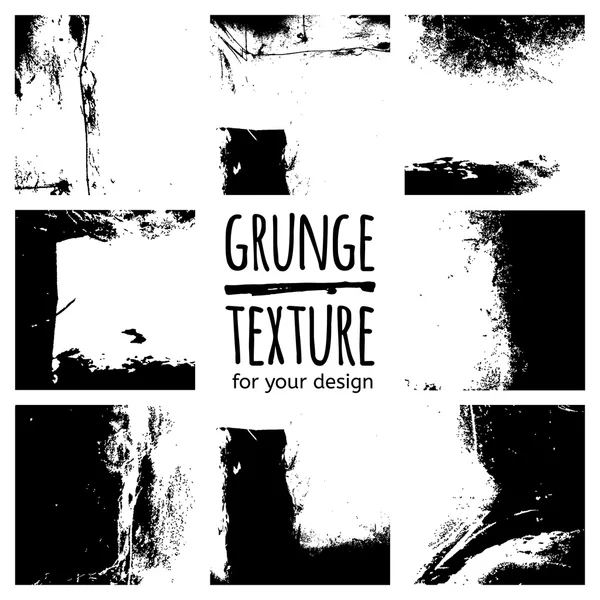 Grunge siyah dokular seti